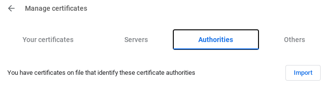 Manage Certificates