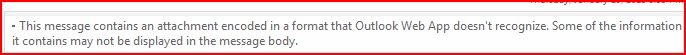 OWA cannot read Attachment