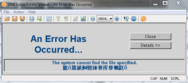 Chinese Error message image