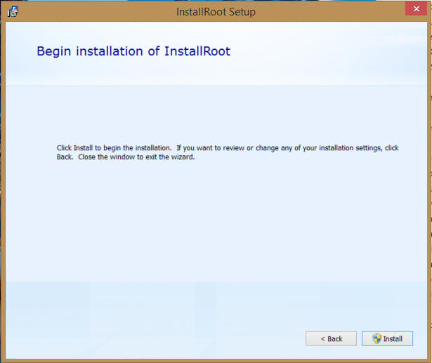 BeginInstallationOfInstallRoot